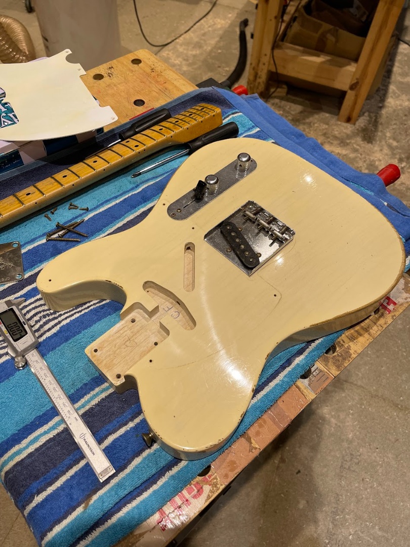 Tele Build Seethrough blonde tele build - In Progress and Finished Work ...