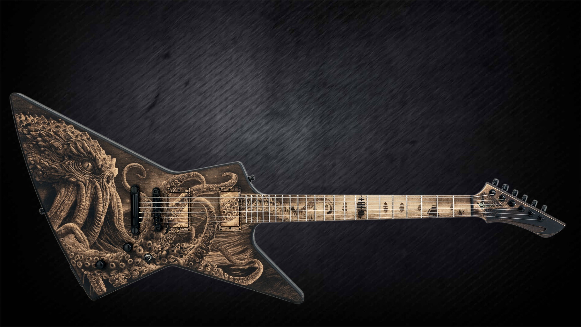 Hand-burned custom guitar build I wanted to share - In Progress
